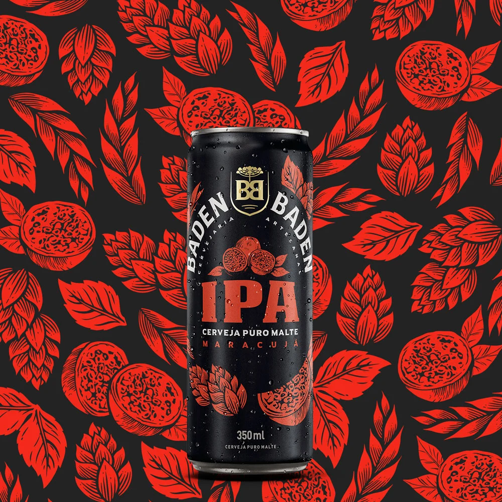 Cerveja puro malte com maracujá Baden Baden IPA